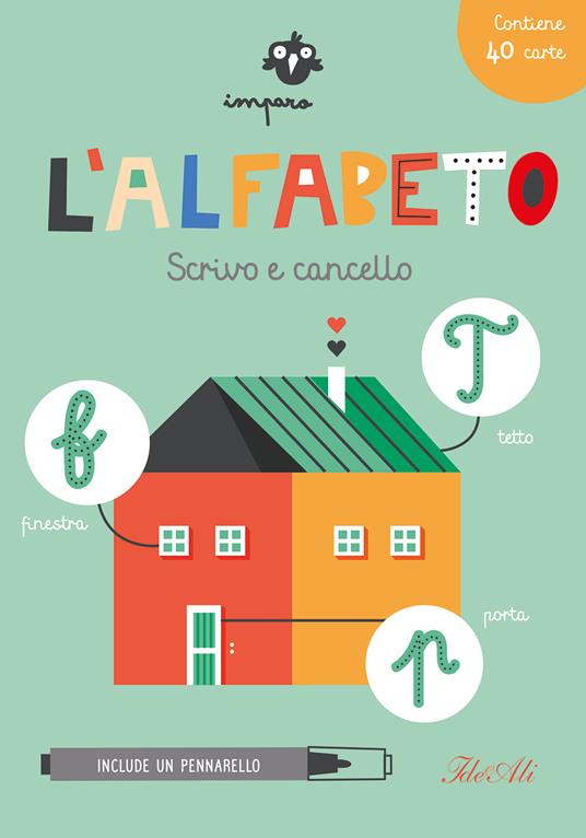 Imparo l'alfabeto. Scrivo e cancello. Con pennarello cancellabile. Con 40 Carte - Joana Jesus - copertina