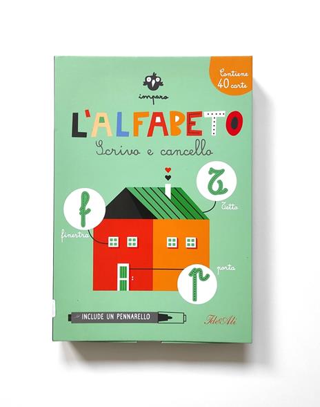Imparo l'alfabeto. Scrivo e cancello. Con pennarello cancellabile. Con 40 Carte - Joana Jesus - 2