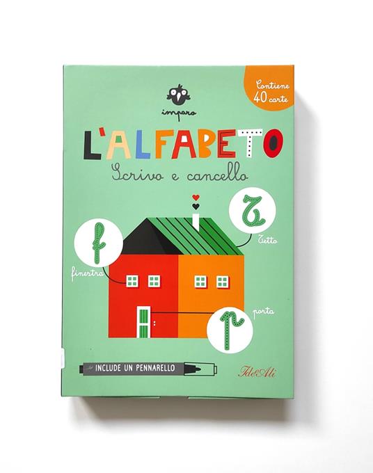 Imparo l'alfabeto. Scrivo e cancello. Con pennarello cancellabile. Con 40 Carte - Joana Jesus - 2