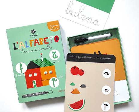 Imparo l'alfabeto. Scrivo e cancello. Con pennarello cancellabile. Con 40 Carte - Joana Jesus - 5