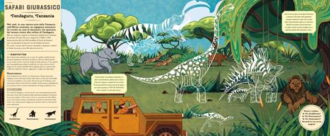 Dinosauri e animali preistorici. Ediz. a colori. Con torcia magica - Emily Hawkins - 5