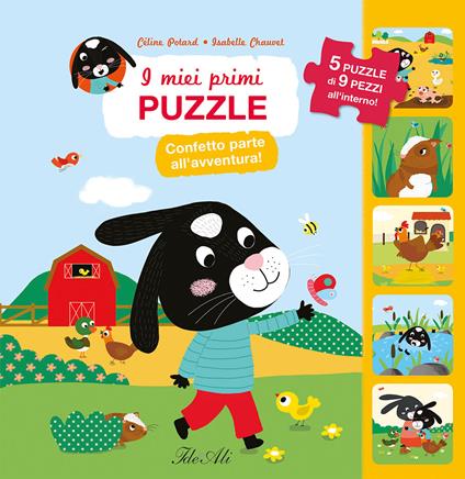 Confetto parte all'avventura! I miei primi puzzle - Isabelle Chauvet,Céline Potard - copertina
