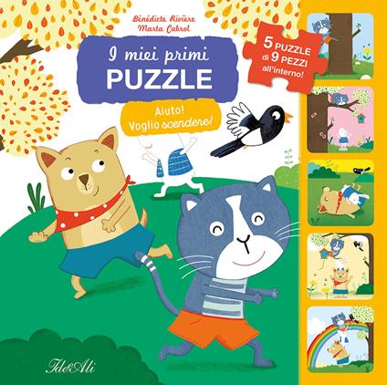 Aiuto! Voglio scendere! I miei primi puzzle. Ediz. a colori - Bénédicte Rivière,Marta Cabrol - copertina