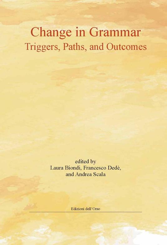 Change in grammar. Triggers, paths, and outcomes - copertina