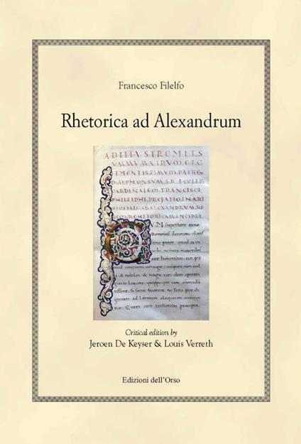Rhetorica ad Alexandrum. Francesco Filelfo - copertina