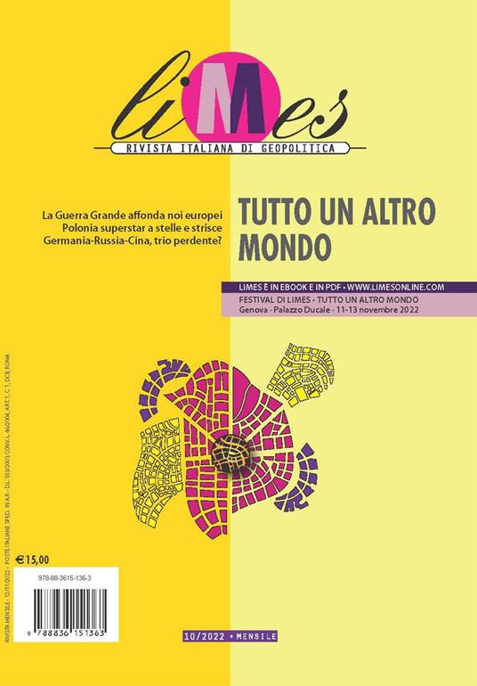 Limes. Rivista italiana di geopolitica (2022). Vol. 10: Tutto un altro mondo - copertina