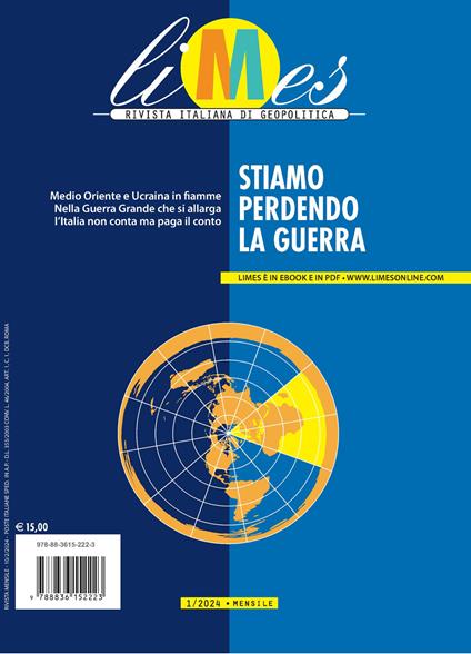 Limes. Rivista italiana di geopolitica (2024). Vol. 1: Stiamo perdendo la guerra - copertina