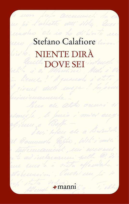 Niente dirà dove sei - Stefano Calafiore - copertina