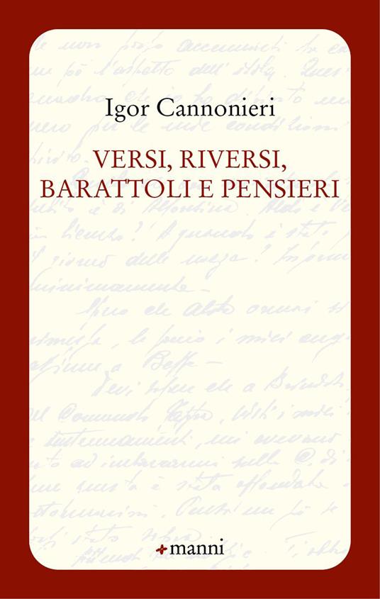Versi, riversi, barattoli e pensieri - Igor Cannonieri - copertina