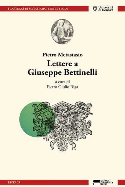 Lettere a Giuseppe Bettinelli - Pietro Metastasio - copertina