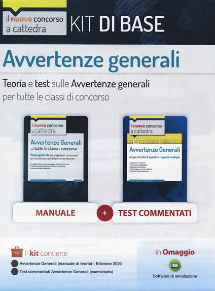 Kit concorso a cattedra. Avvertenze generali. Teoria e test sulle avvertenze generali per tutte le classi di concorso. Con aggiornamento online. Con software di simulazione - Emiliano Barbuto,Giuseppe Mariani - copertina