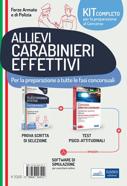 Kit concorso allievi carabinieri effettivi. Con software di simulazione - copertina