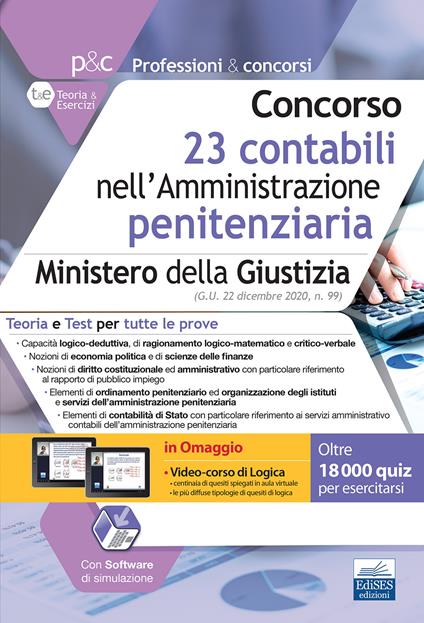 Concorso 23 contabili nell'Amministrazione penitenziaria. Ministero della Giustizia. Teoria e Test per tutte le prove - Autori vari - ebook