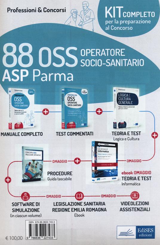 Kit concorso 88 OSS ASP Parma. Con e-book. Con software di simulazione - Luigia Carboni,Anna Malatesta,Simone Piga - copertina