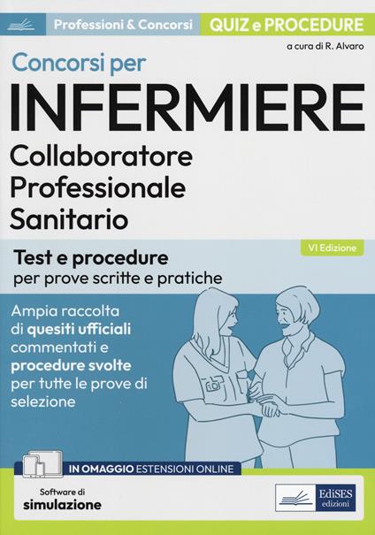 Concorsi per infermiere: test e procedure. Con software di simulazione - copertina