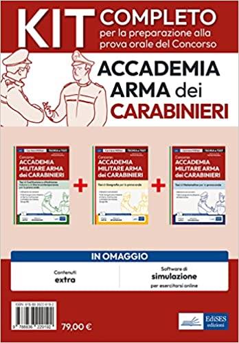 Kit completo per prova orale Concorso Accademia Arma Carabinieri. Con software di simulazione - copertina