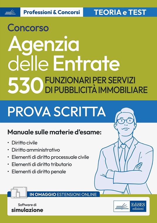 Funzionari servizi di pubblicità immobiliare Agenzia delle Entrate ( P&C 1.10) Manuale per la prova scritta - copertina