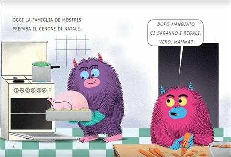 La famiglia de Mostris festeggia natale-Ha paura del buio. Ediz. a colori - Falzar - 3