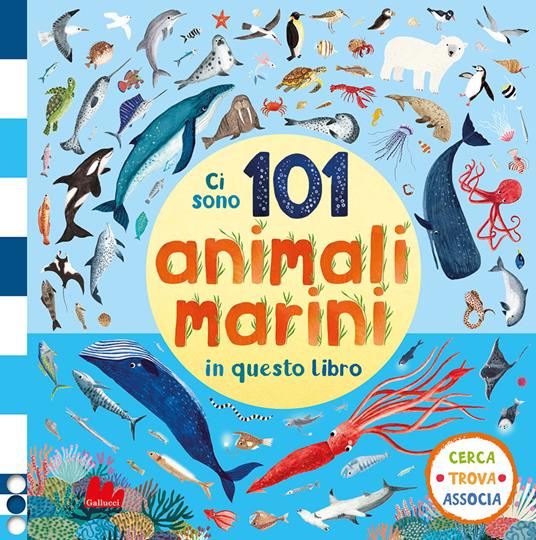Ci sono 101 animali marini in questo libro. Cerca, trova, associa. Ediz. a colori - Rebecca Jones - copertina
