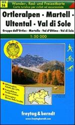 Gruppo dell'Ortles, Martello, Val d'Ultimo, Val di Sole 1:50.000. Carta turistica per ciclisti ed escursionisti. Ediz. italiana e tedesca