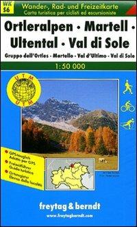 Gruppo dell'Ortles, Martello, Val d'Ultimo, Val di Sole 1:50.000. Carta turistica per ciclisti ed escursionisti. Ediz. italiana e tedesca - copertina