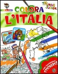 Colora l'Italia. Con stickers. Ediz. illustrata - copertina