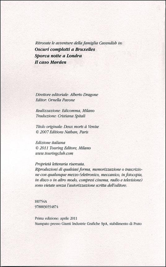 Morti sospette a Venezia - Béatrice Nicodème,Thierry Lefèvre - 3