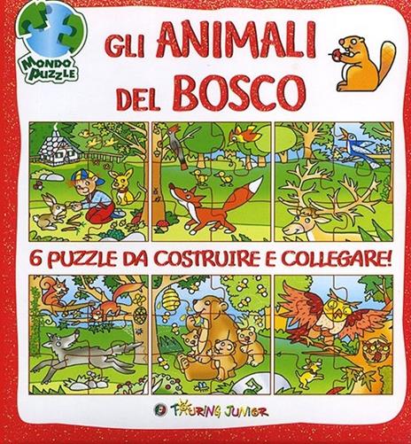 Gli animali del bosco. Libro puzzle. Ediz. illustrata - Irene Mazza - copertina
