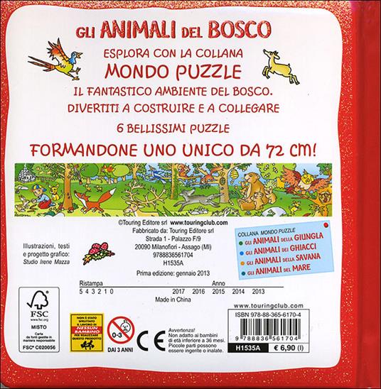 Gli animali del bosco. Libro puzzle. Ediz. illustrata - Irene Mazza - 3