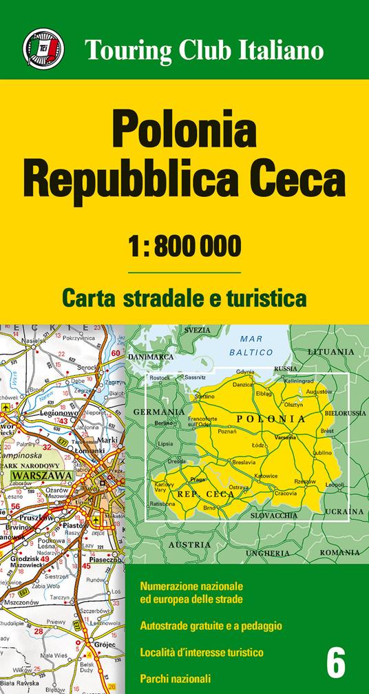 Polonia, Repubblica Ceca 1:800.000. Carta stradale e turistica. Ediz. multilingue - copertina