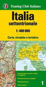 Italia settentrionale 1:400.000. Carta stradale e turistica