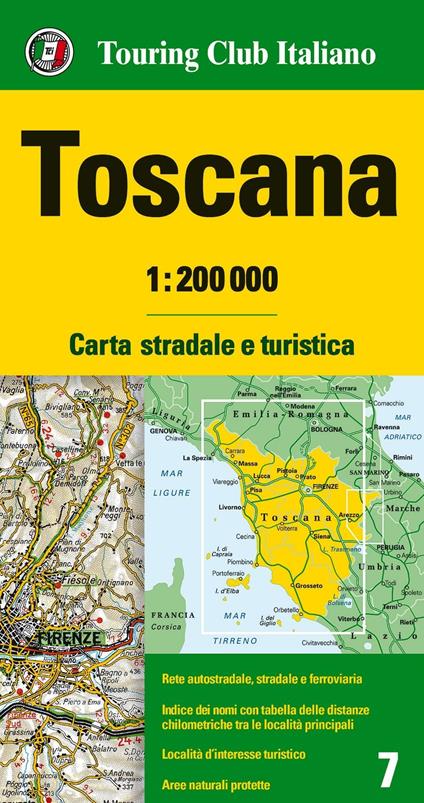 Toscana 1:200.000. Carta stradale e turistica - copertina