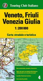 Veneto, Friuli Venezia Giulia 1:200.000. Carta stradale e turistica. Ediz. multilingue