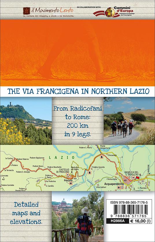 The via Francigena in northern Lazio. Radicofani, Proceno, Rome. Con Carta geografica ripiegata - 3