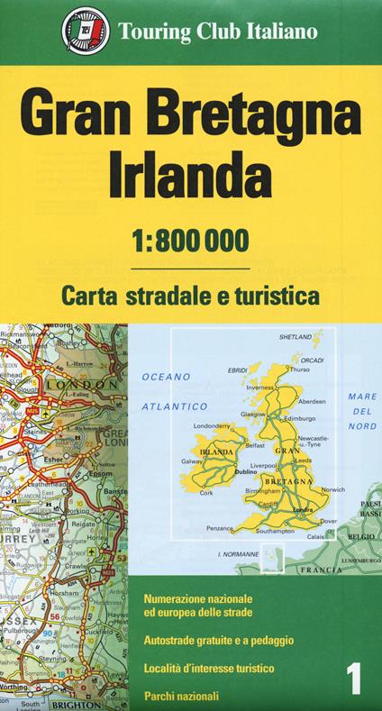 Gran Bretagna e Irlanda 1:800.000. Carta stradale e turistica - copertina