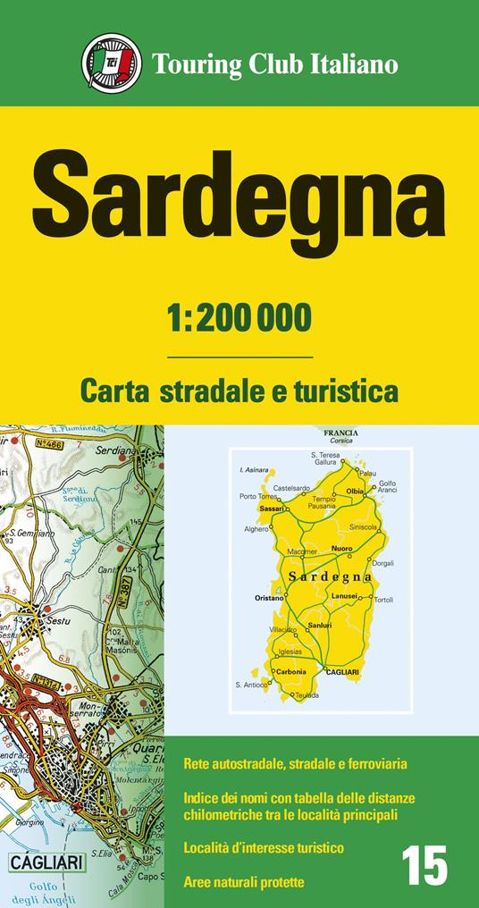 Sardegna 1:200.000. Carta stradale e turistica - copertina