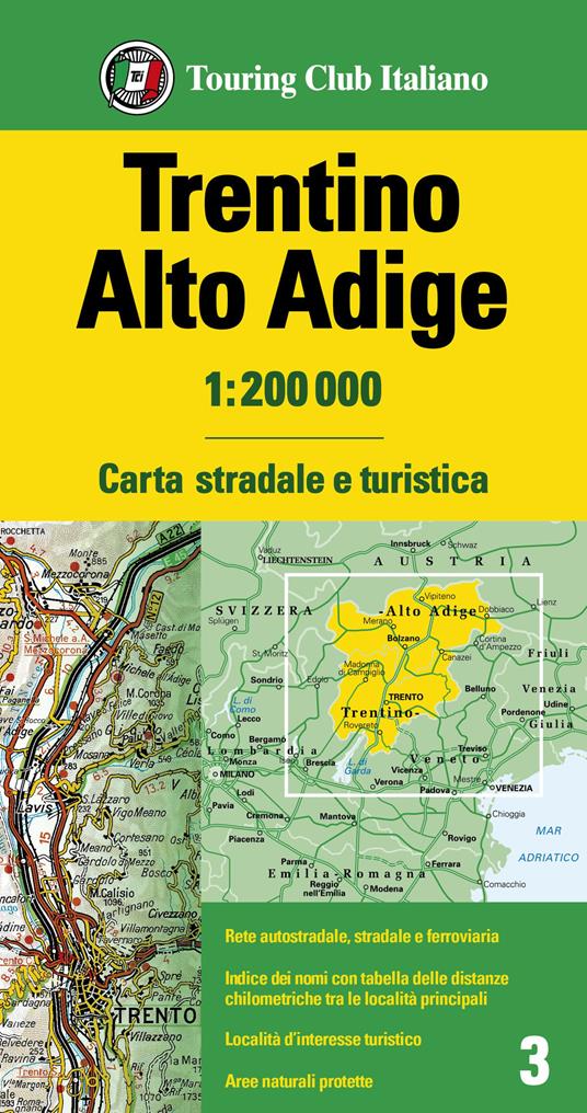 Trentino Alto Adige 1:200.000. Carta stradale e turistica - copertina