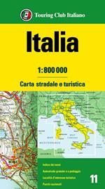 Italia 1:800.000. Carta stradale e turistica