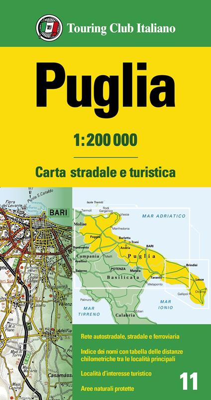 Puglia 1:200.000. Carta stradale e turistica - copertina
