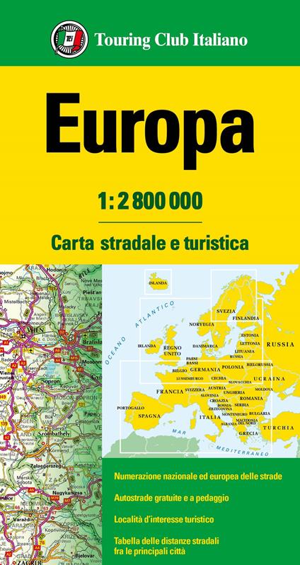 Europa 1:2.800.000. Carta stradale e turistica. Ediz. multilingue - copertina