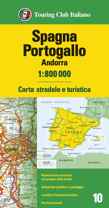Spagna, Portogallo, Andorra 1:800.000. Carta stradale e turistica - copertina