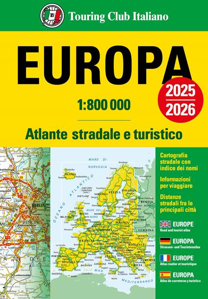 Europa. Atlante stradale e turistico 1:800.000. 2025-2026 - copertina