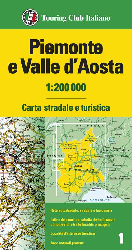Piemonte e Valle d'Aosta 1:200.000 - copertina