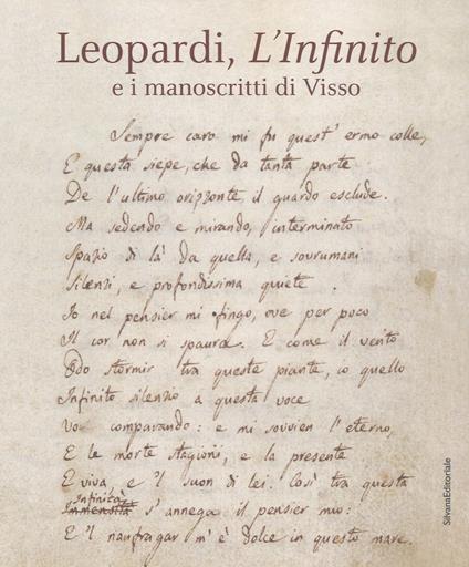 Leopardi, L'infinito e i manoscritti di Visso. Catalogo della mostra (Recanati, dicembre 2018-maggio 2019). Ediz. a colori - copertina