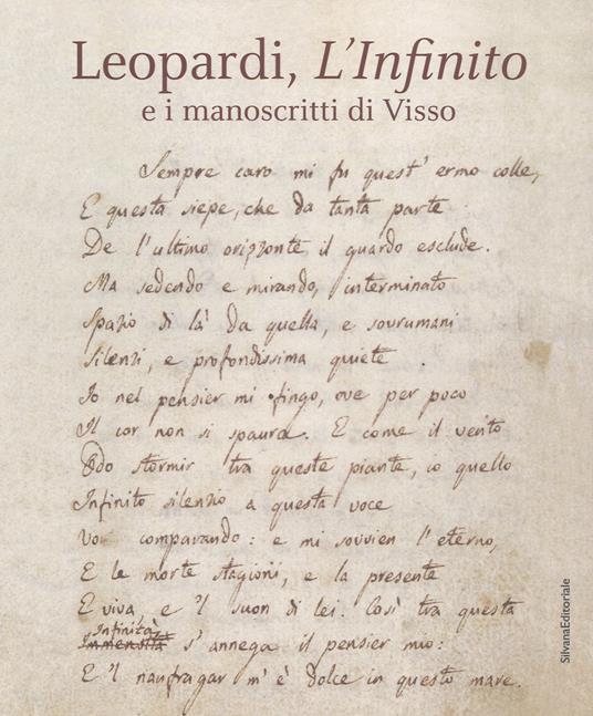 Leopardi, L'infinito e i manoscritti di Visso. Catalogo della mostra (Recanati, dicembre 2018-maggio 2019). Ediz. a colori - copertina