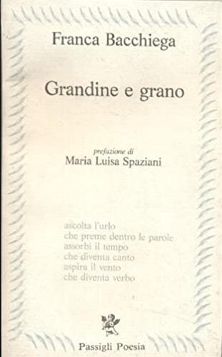 Grandine e grano - Franca Bacchiega - copertina