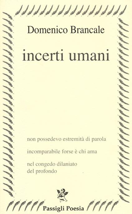 Incerti umani - Domenico Brancale - copertina