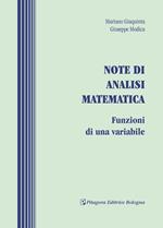 Note di analisi matematica. Funzioni di una variabile