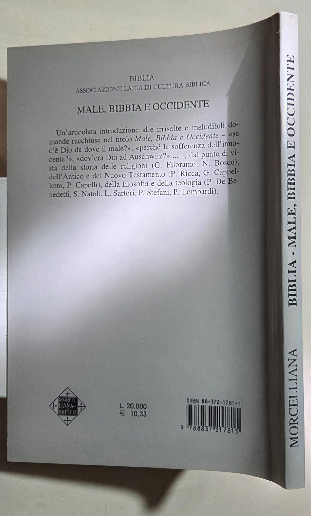 Male, Bibbia e Occidente