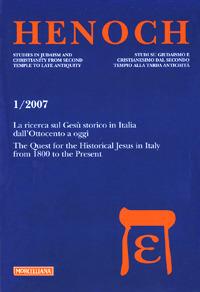 Henoch (2007). Ediz. bilingue. Vol. 1: La ricerca sul Gesù storico in Italia dall'Ottocento a oggi - copertina